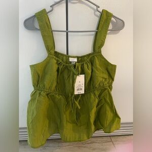 Zara Green Sleeveless Summer Top